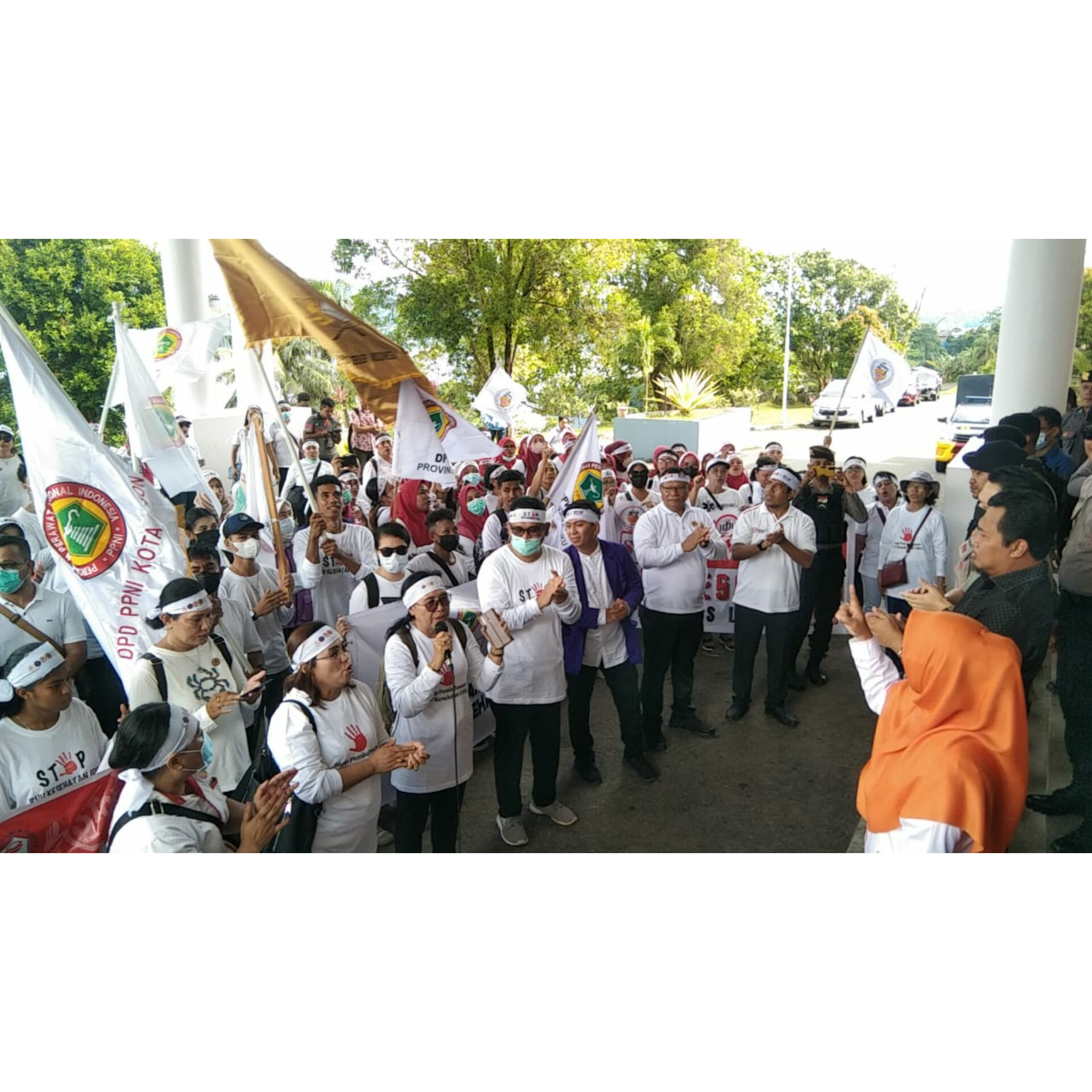 Datangi DPRD,Lima Profesi Kesehatan Lakukan Aksi Damai Tolak RUU Omnibus Law 1 InShot 20230509 233018256