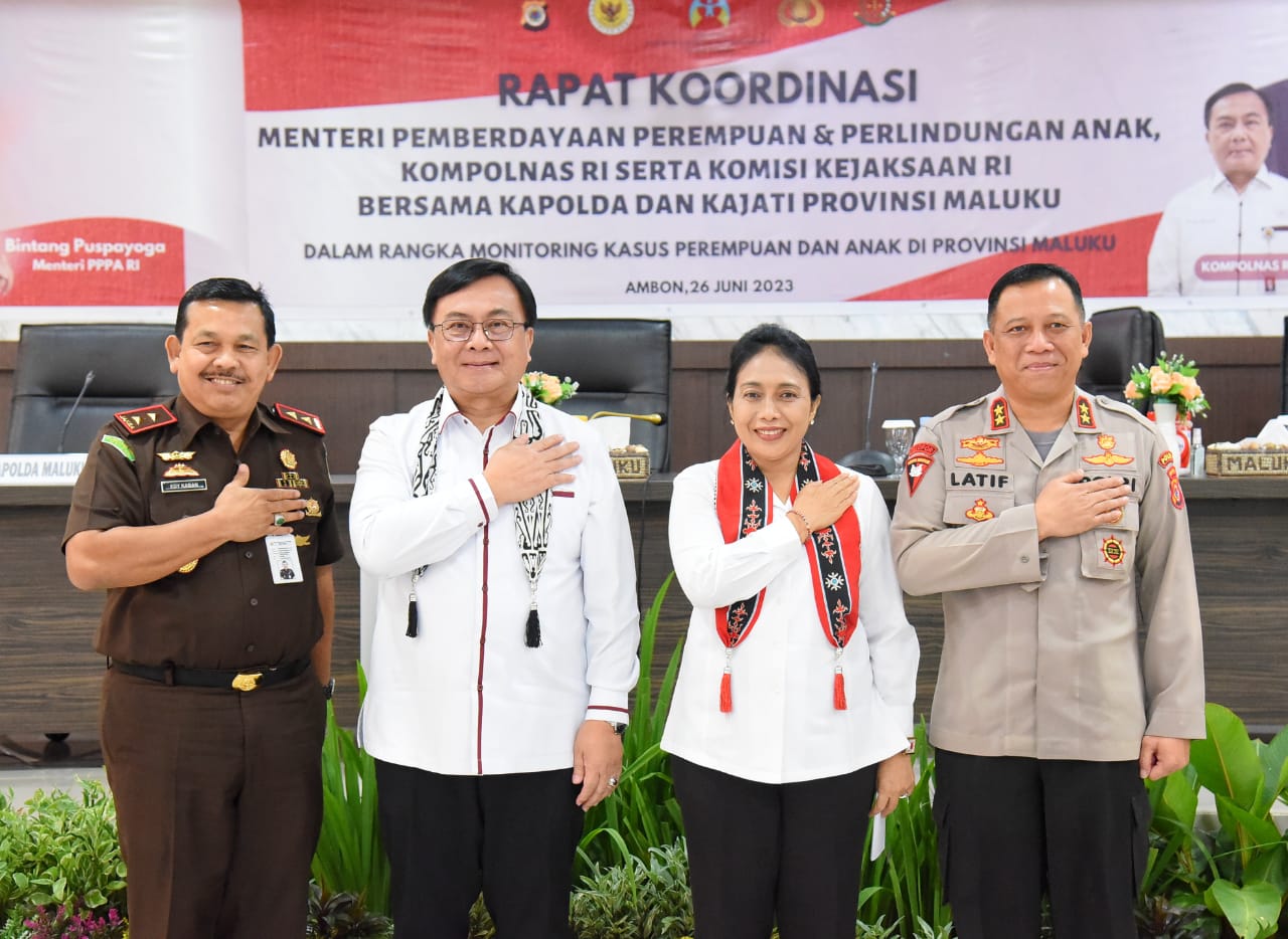 Menteri PPPA RI Bersama Ketua Harian Kompolnas RI Kunjungi Polda Maluku 1 IMG 20230626 WA0067