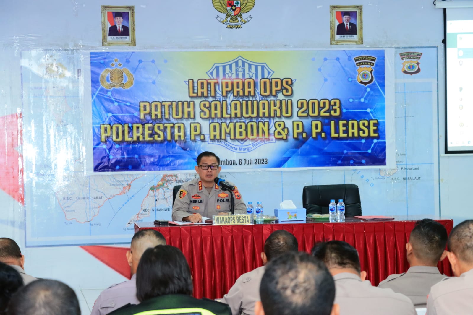Lat Pra Ops Polresta Ambon: Waka Polresta, Dalam Pelaksanaan Harus Secara Humanis Dan Profesional Dalam Bertindak Di Lapangan 1 IMG 20230706 WA0012