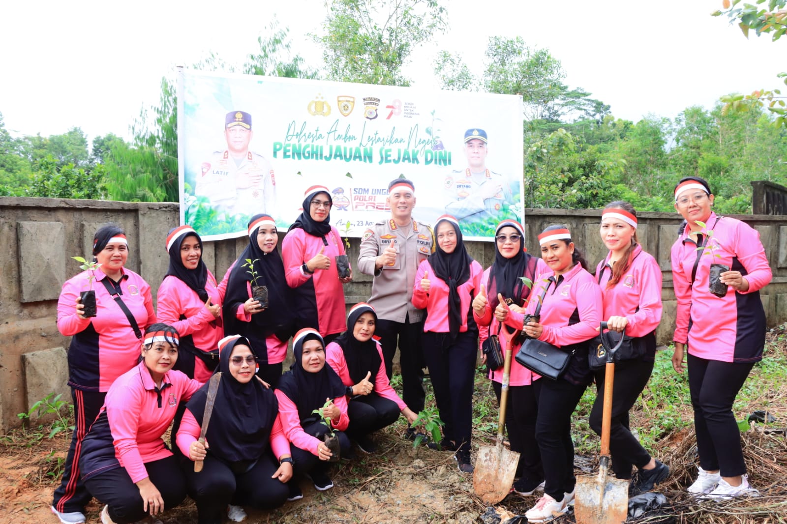 Polresta Ambon Tanam 500 Bibit Pohon 2 IMG 20230823 WA0061