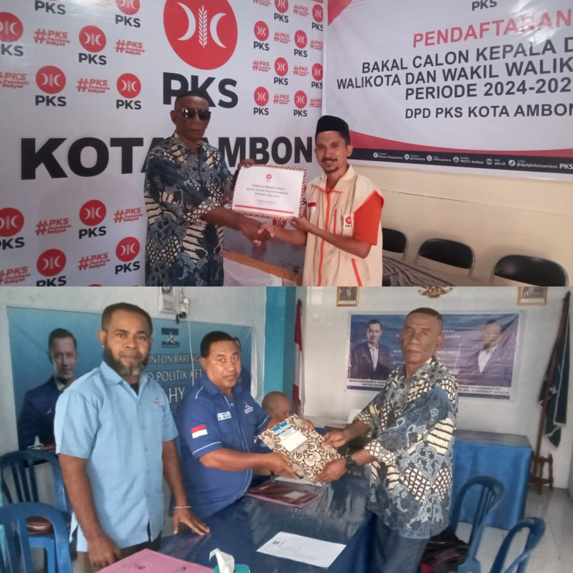 Ferly Tahapary. SH. MM kembalikan Formulir pendaftaran di dua partai Demokrat dan PKS 1 InShot 20240428 100646058