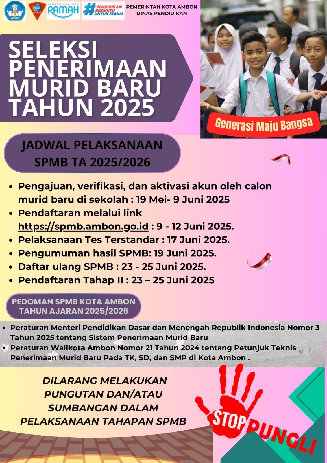 Dinas pendidikan Kota Ambon Terbitkan Jadwal SPMB Terbaru 1 IMG 20250616 WA0033